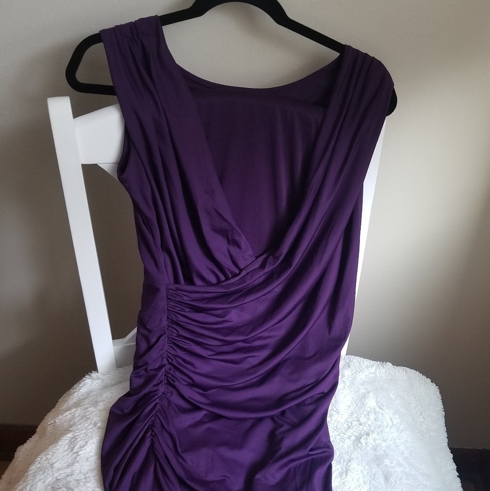 Plum Cocktail Dress - Picture 2 of 4